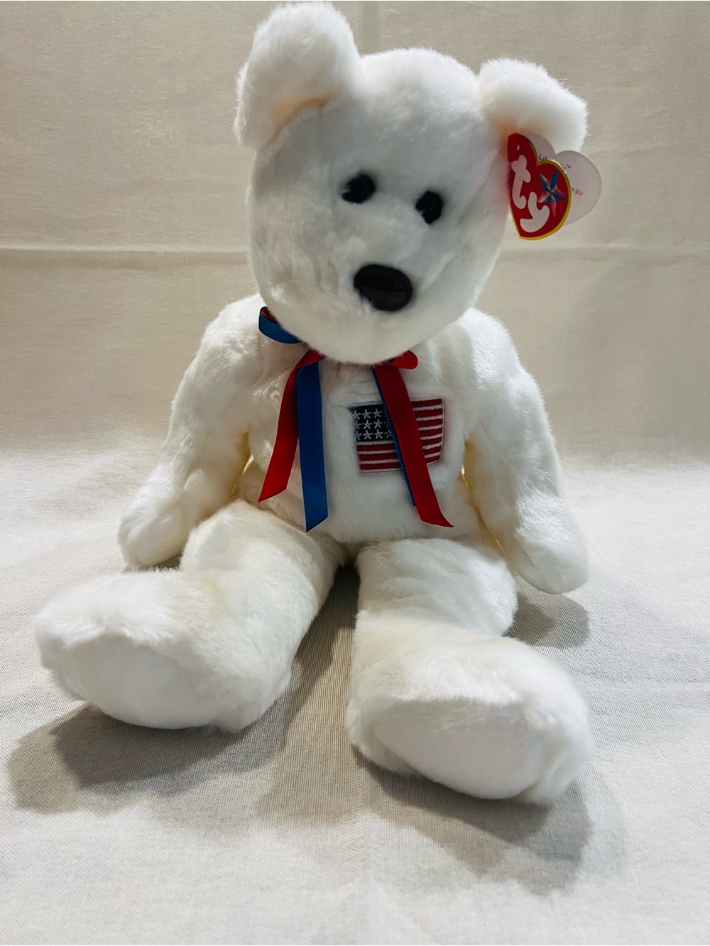 Vintage Rare Collectible Patriotic Ty Beanie Baby 'Libearty'
